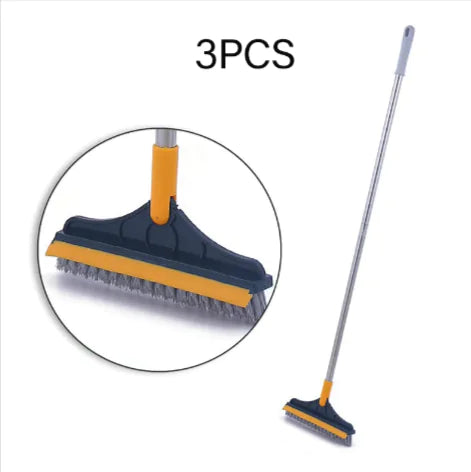 2-in-1 Floor Scrub Brush with Squeegee