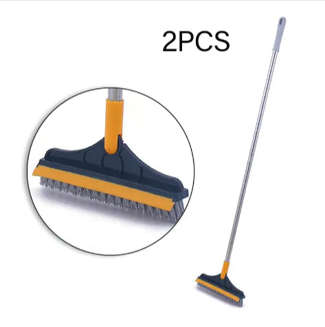 2-in-1 Floor Scrub Brush with Squeegee