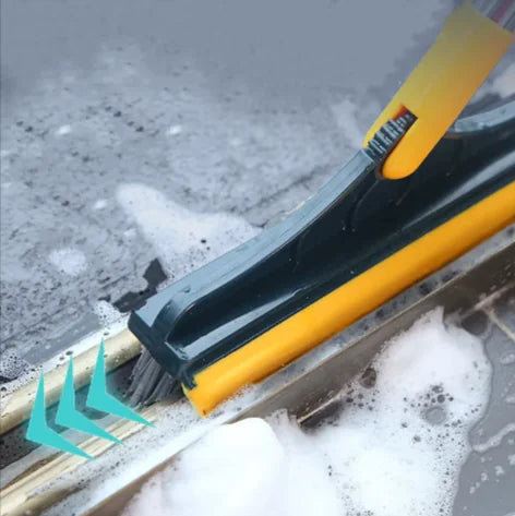 2-in-1 Floor Scrub Brush with Squeegee