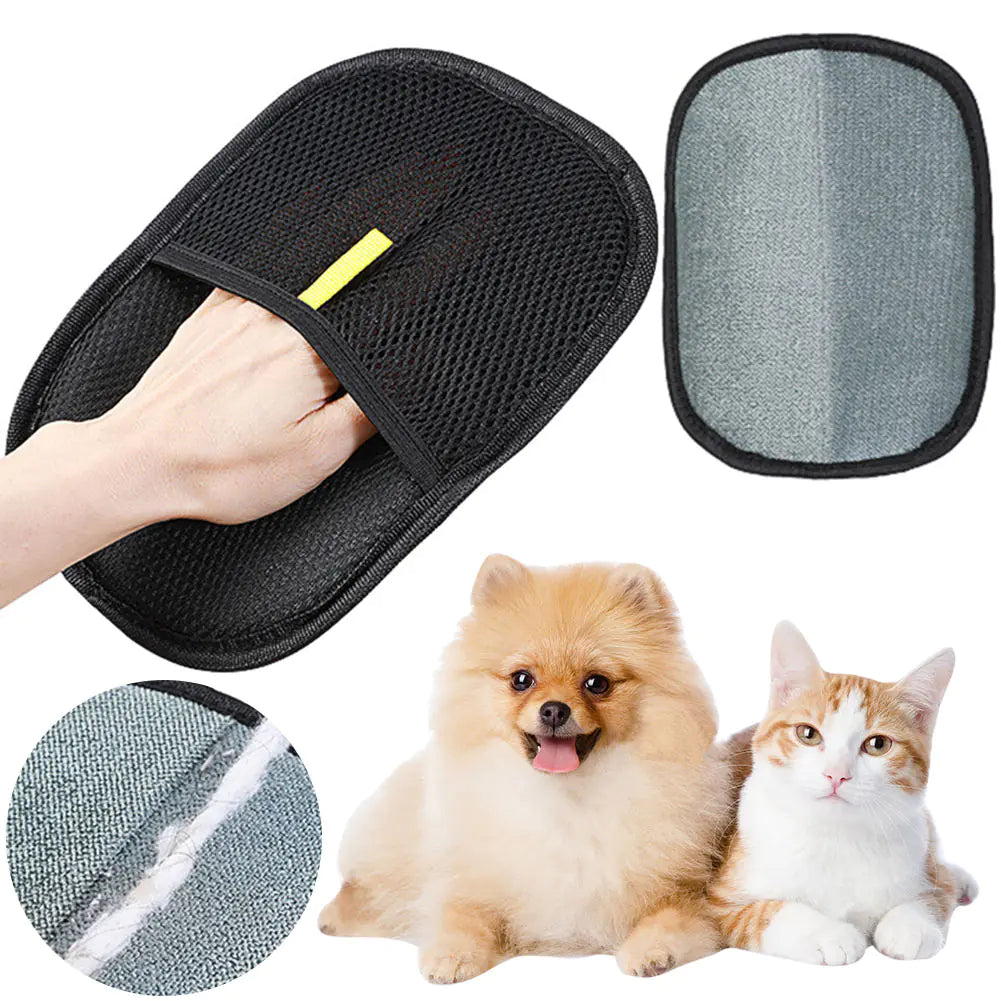 Pet Hair Remover Glove for Dogs & Cats – Gentle Grooming Tool