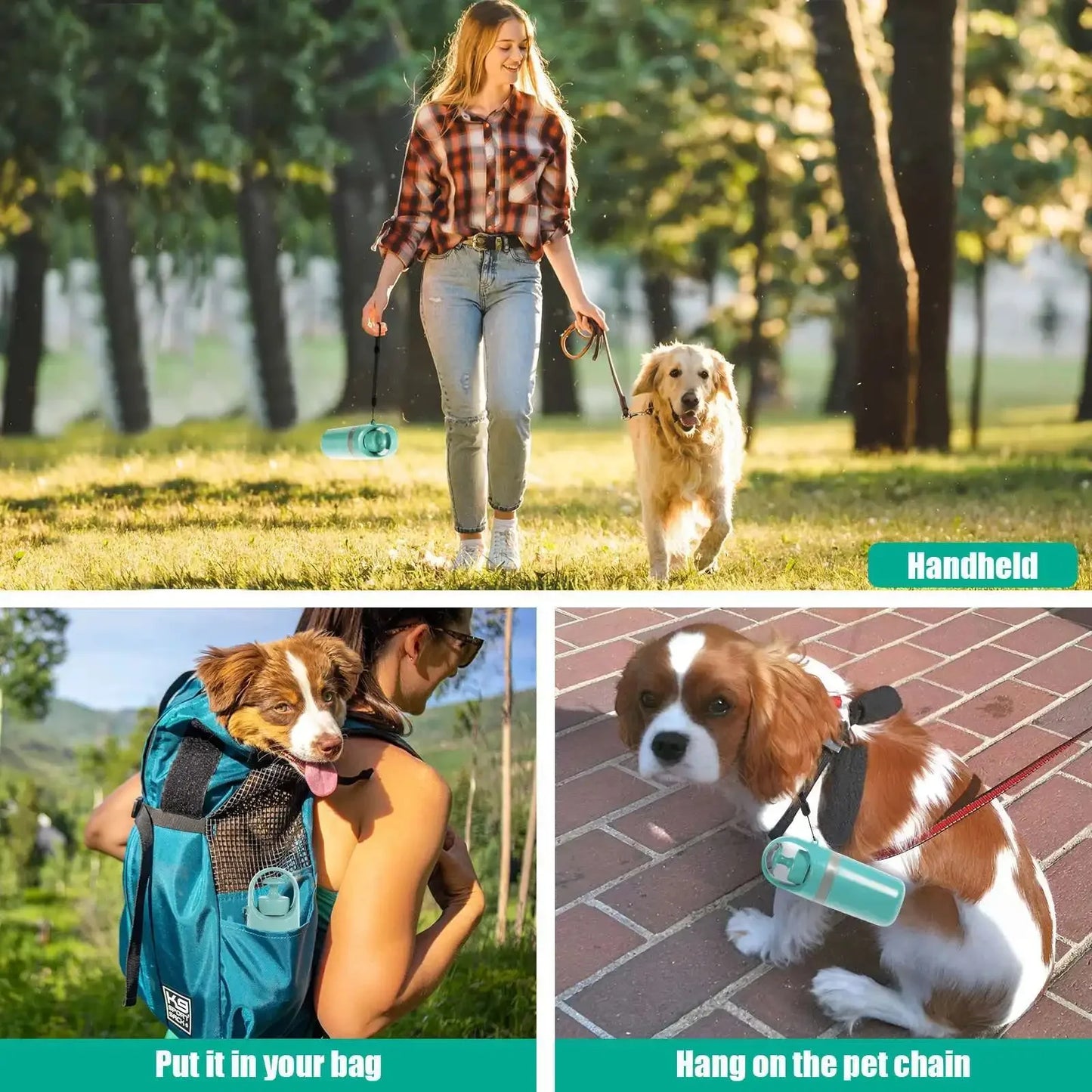 Dog Pooper Scooper with Built In Waste Bags No Touch Cleanup Tool